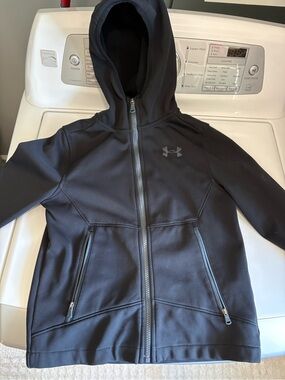 Under Armour Black Kids' soft shell Hooded Zip Jacket